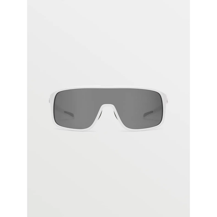 Volcom Macho Sunglasses Gloss White / Silver Mirror 