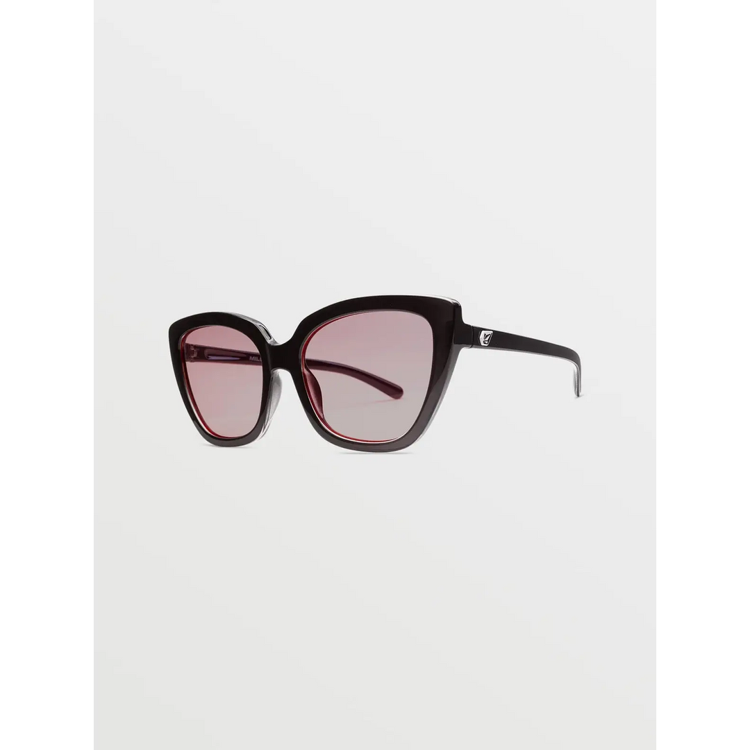 Volcom Milli Sunglasses Gloss Black / Light Rose 