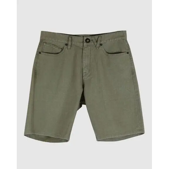 Volcom Modown Canvas 5 Pocket 20" Shorts Army Green Combo 32 