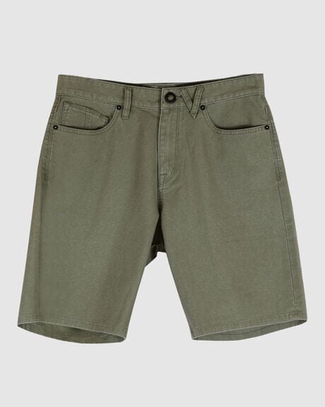 Volcom Modown Canvas 5 Pocket 20" Shorts Army Green Combo 32 