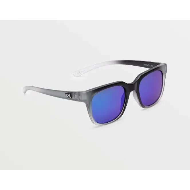 Volcom Morph Sunglasses Matte Trans Clear Fade / Gray Blue Mirror 