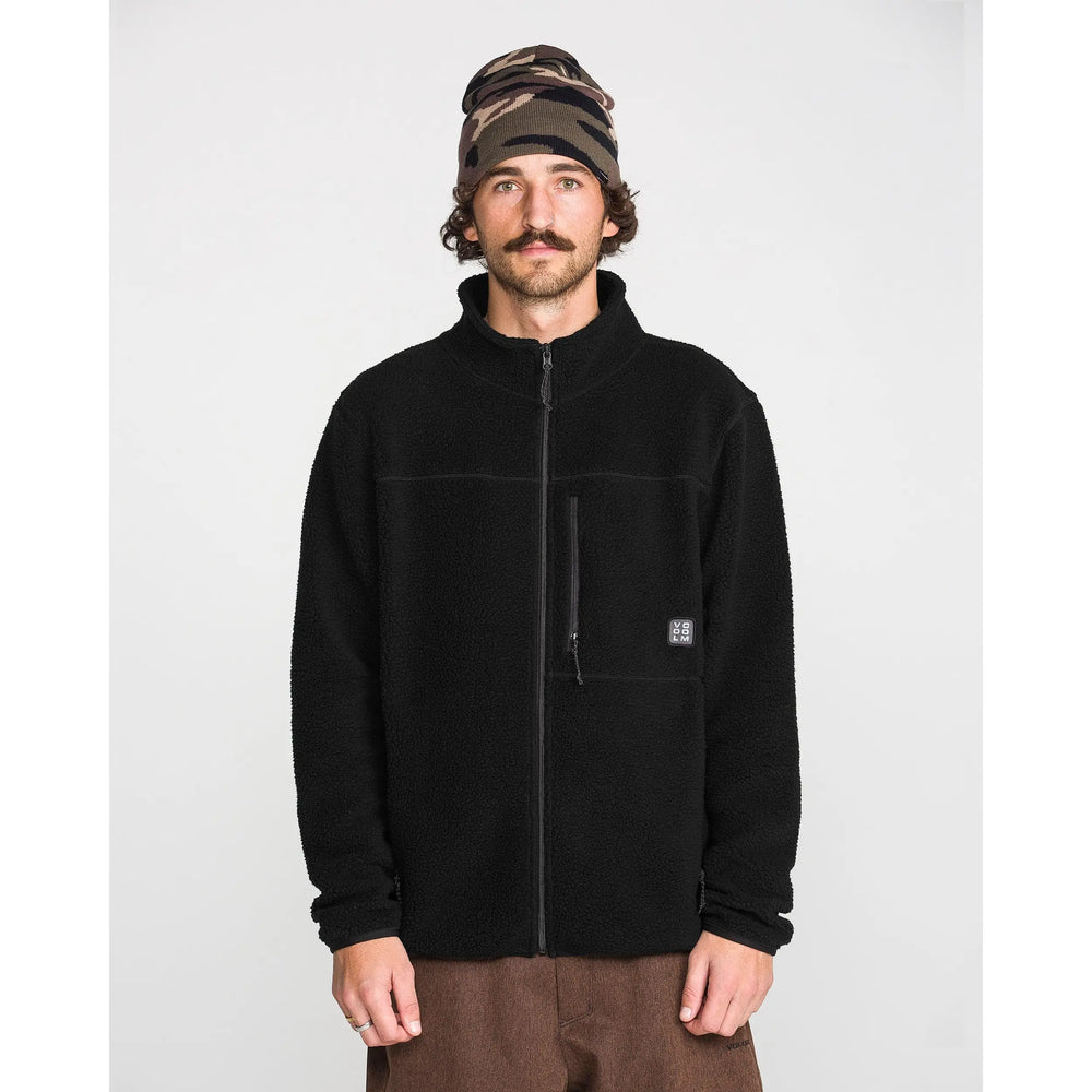 Volcom Nelson Sherpa Full Zip Fleece - Black / S
