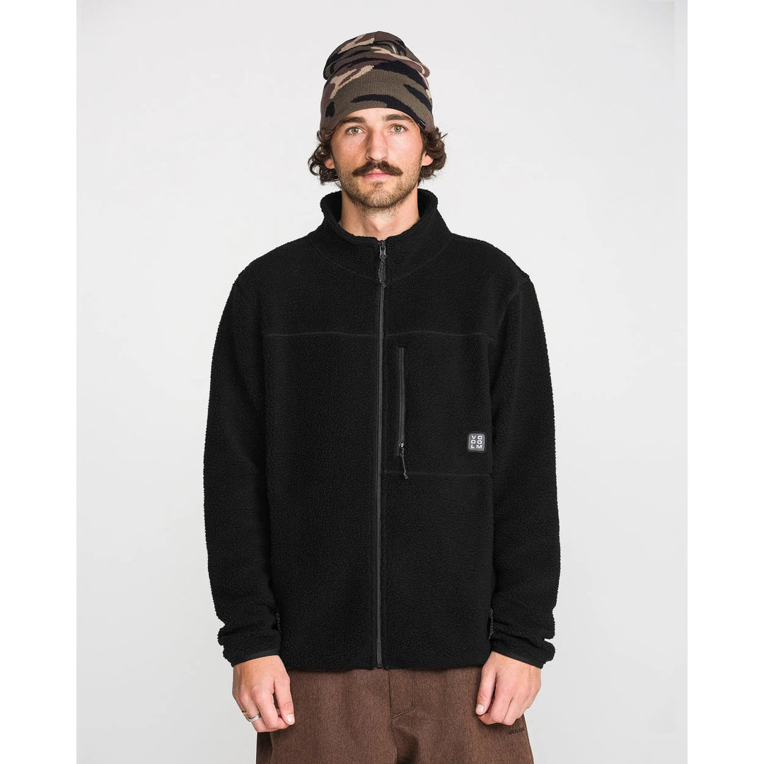Volcom Nelson Sherpa Full Zip Fleece - Black / S