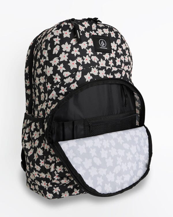 Volcom Patch Attack Backpack -Black White 