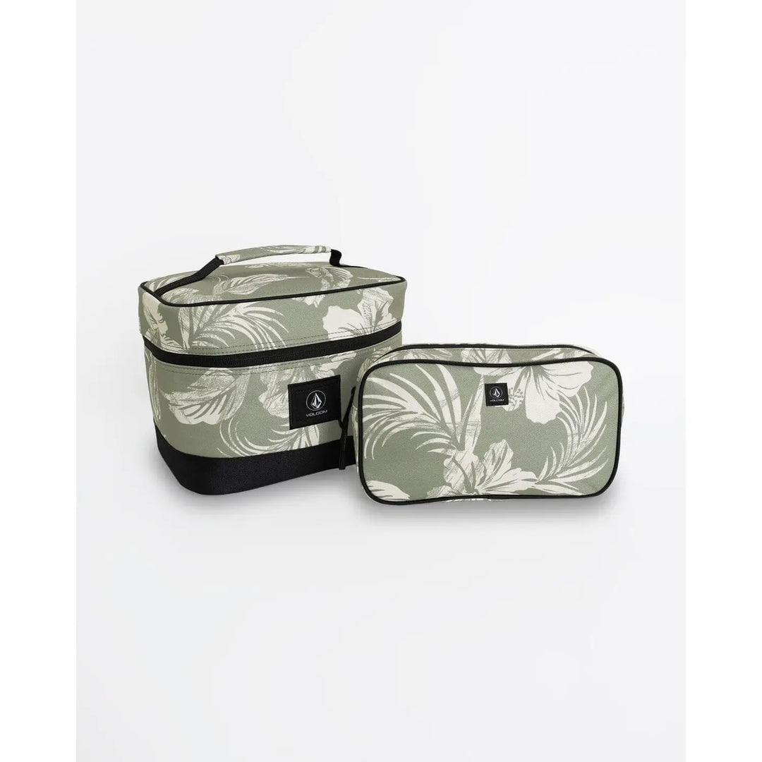 Volcom Patch Attack Deluxe Makeup Bag - Moss Green 