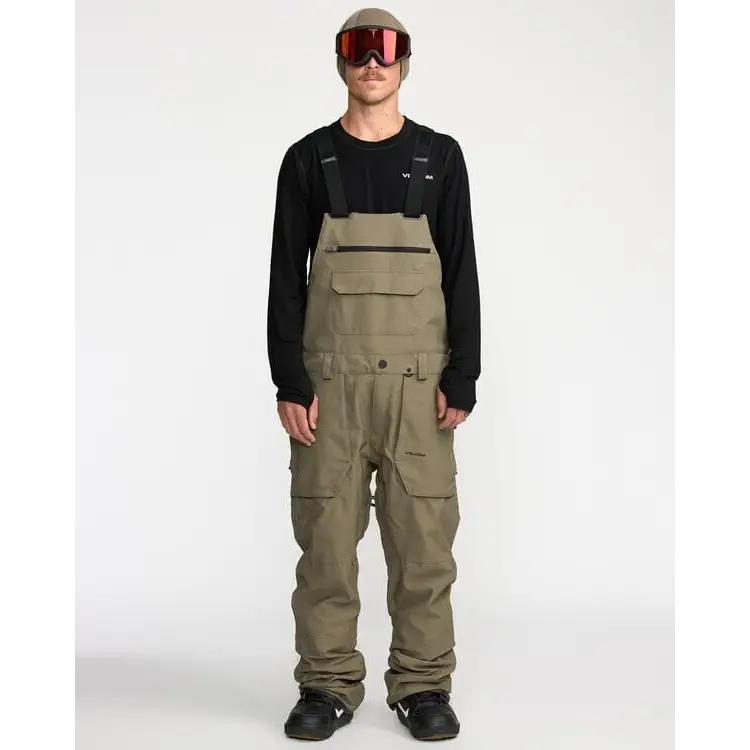 Volcom Roan Bib Pants Military M 