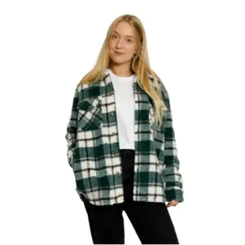 Volcom Silent Sherpa Plaid Jacket 