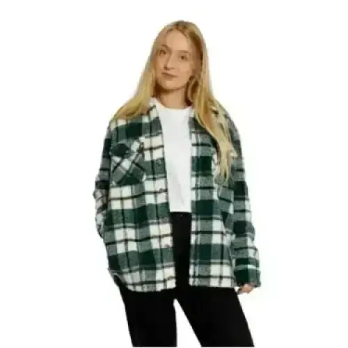 Volcom Silent Sherpa Plaid Jacket 
