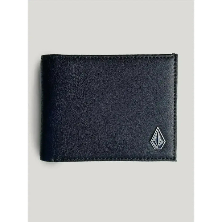 VOLCOM SLIM STONE WALLET BLACK O/S 