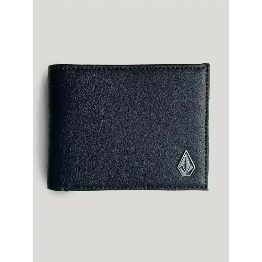 VOLCOM SLIM STONE WALLET BLACK O/S 