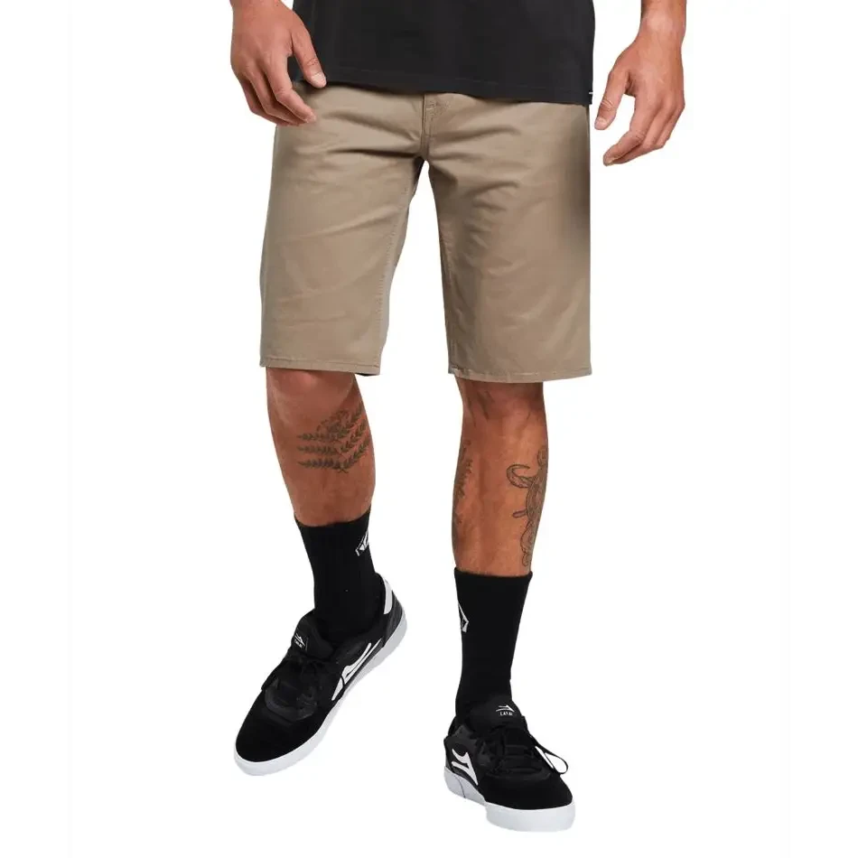 VOLCOM SOLVER LITE 5 POCKET SHORT BRINDLE 32 