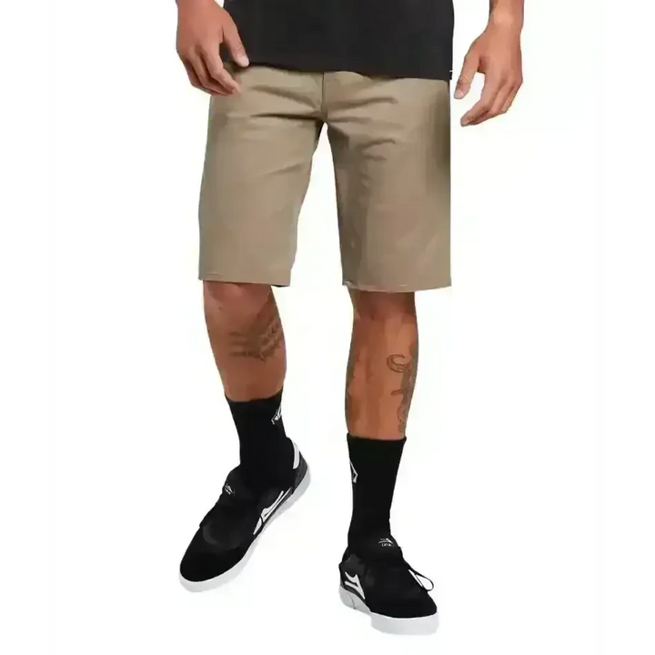VOLCOM SOLVER LITE 5 POCKET SHORT BRINDLE 32 