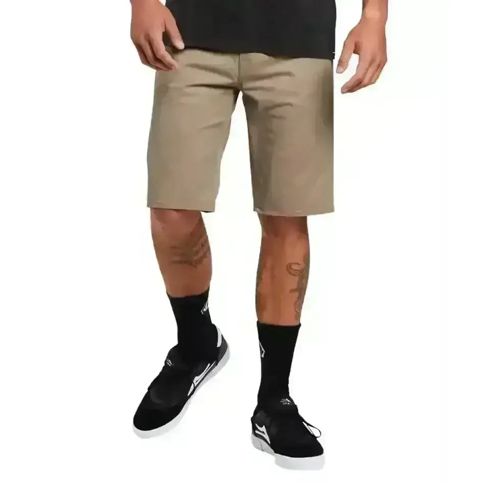 VOLCOM SOLVER LITE 5 POCKET SHORT BRINDLE 32 