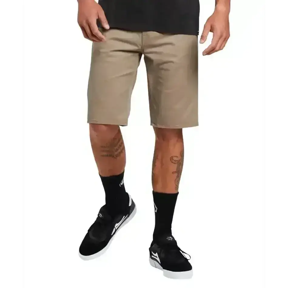 VOLCOM SOLVER LITE 5 POCKET SHORT BRINDLE 32 