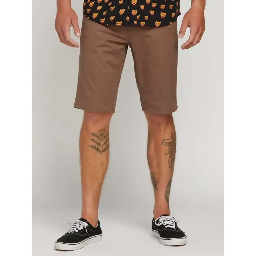 VOLCOM SOLVER LITE 5 POCKET SHORT MUSHROOM 30 