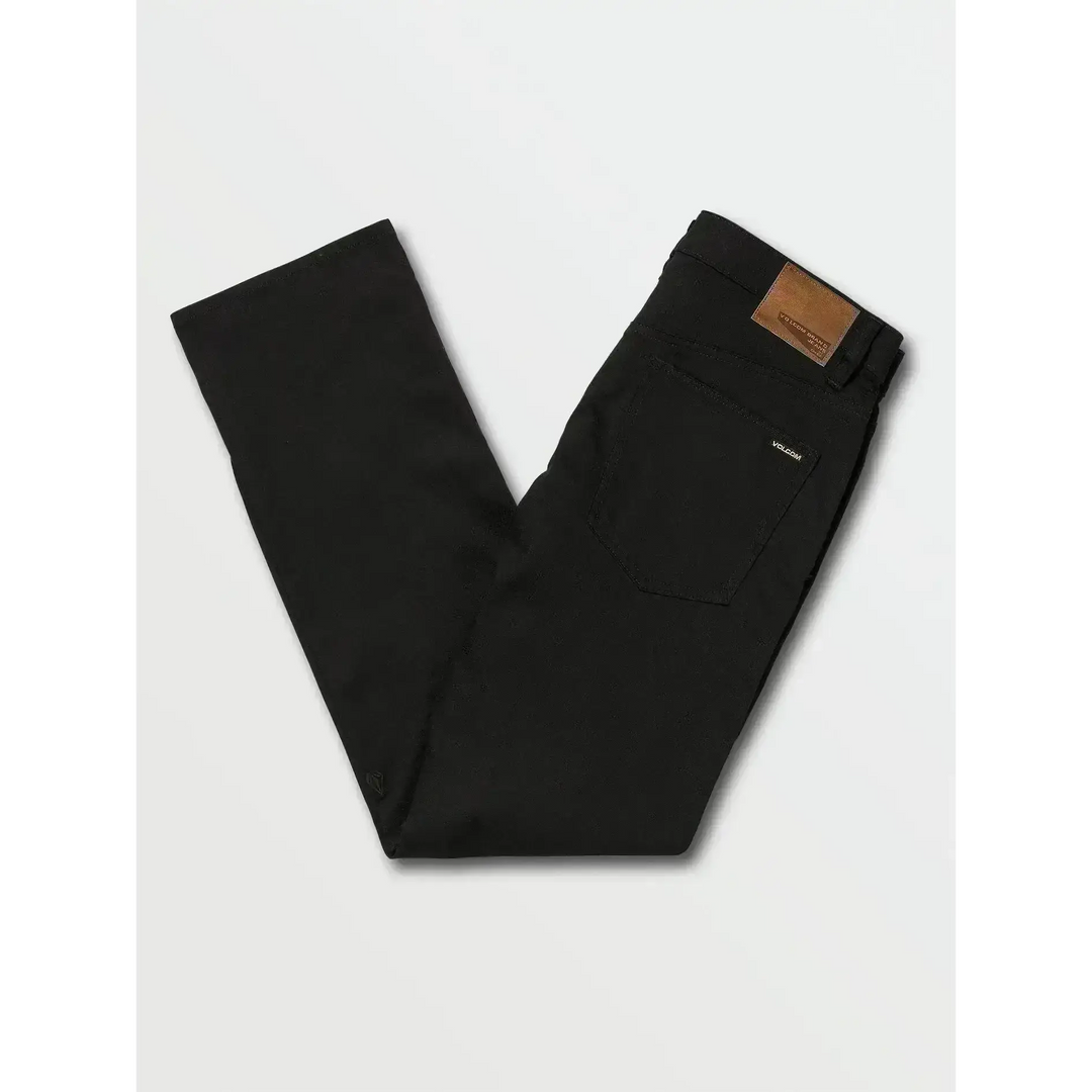 VOLCOM SOLVER MODERN FIT JEANS Black on Black 34 