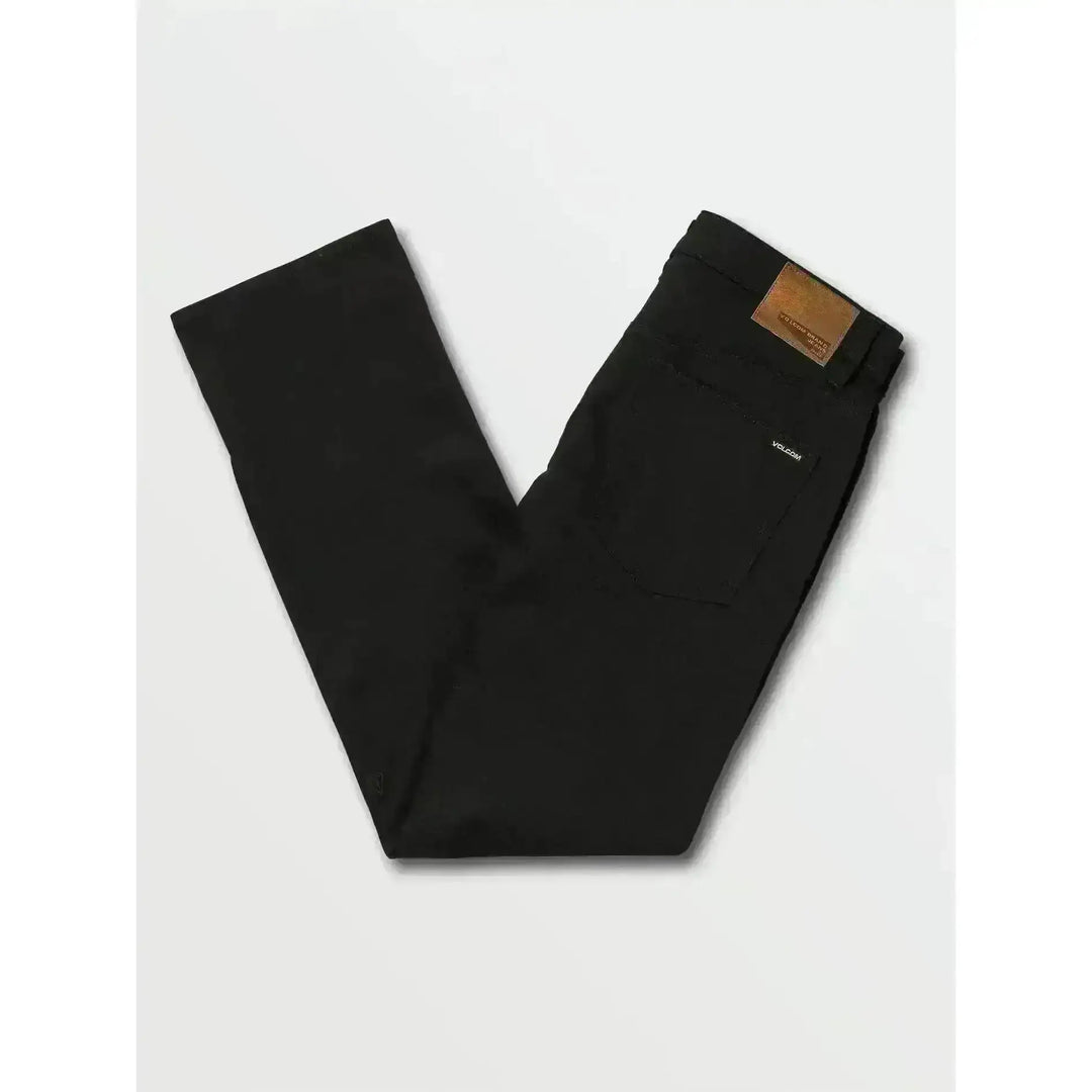 VOLCOM SOLVER MODERN FIT JEANS Black on Black 34 