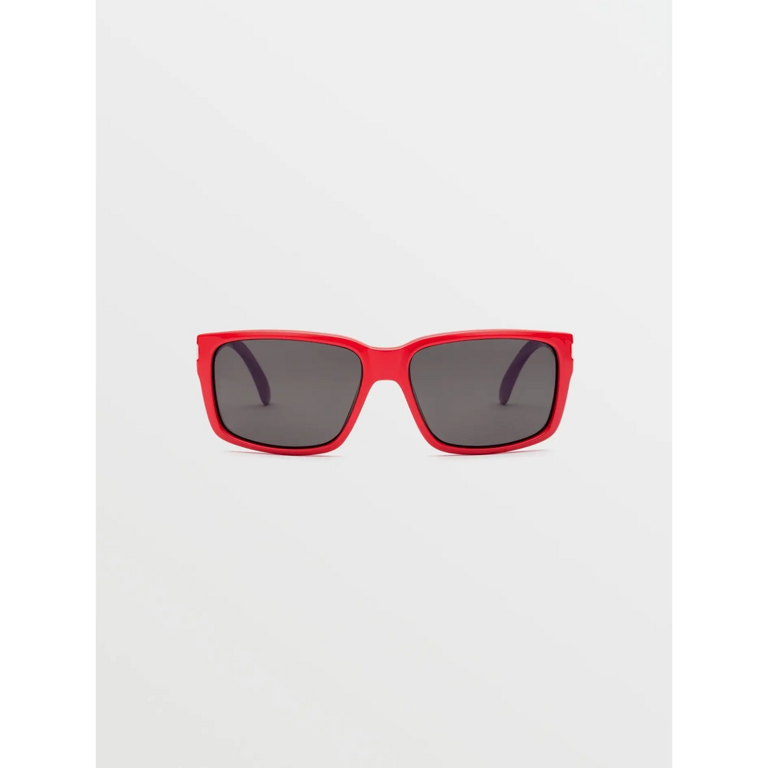 VOLCOM STONEAGE POLARISED SUNGLASSES Gloss Red / Gray Polar 