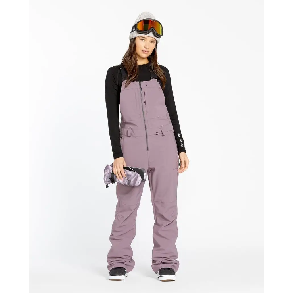 Volcom Swift Bib Womens Overalls Dusty Lavender S 