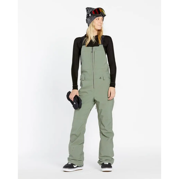Volcom Swift Bib Womens Overalls Lichen Green S 