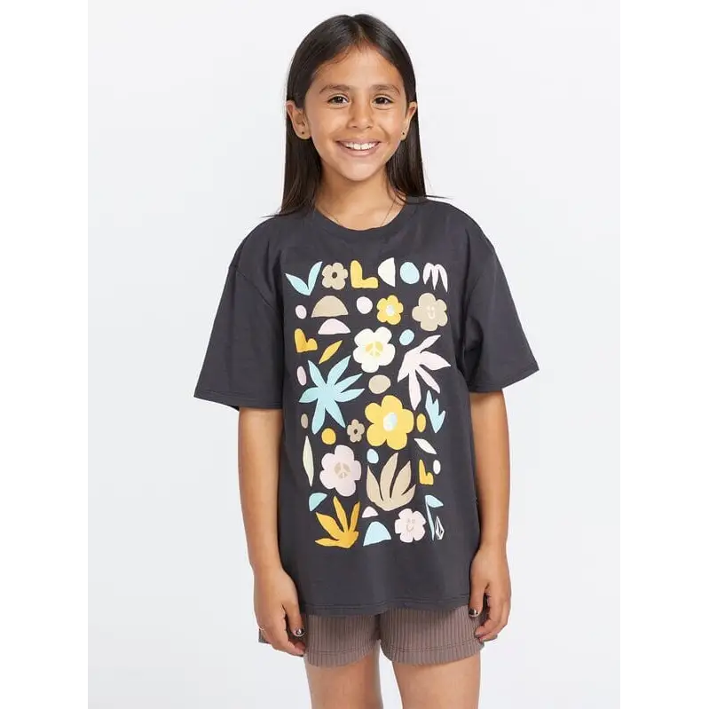 Volcom Truly Stoked BF Youth T-Shirt Vintage Black 8Y 