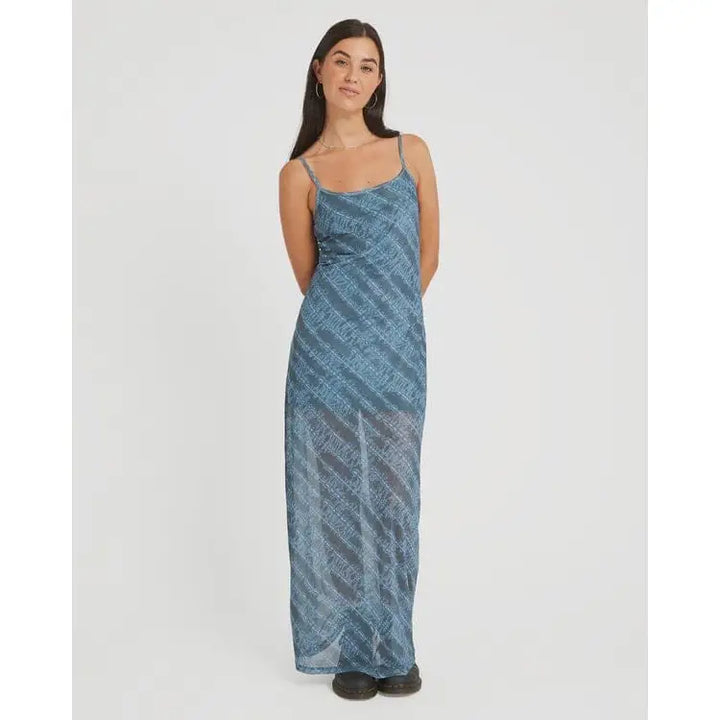Volcom Wicked Lightning Dress Blue Sapphire 8 
