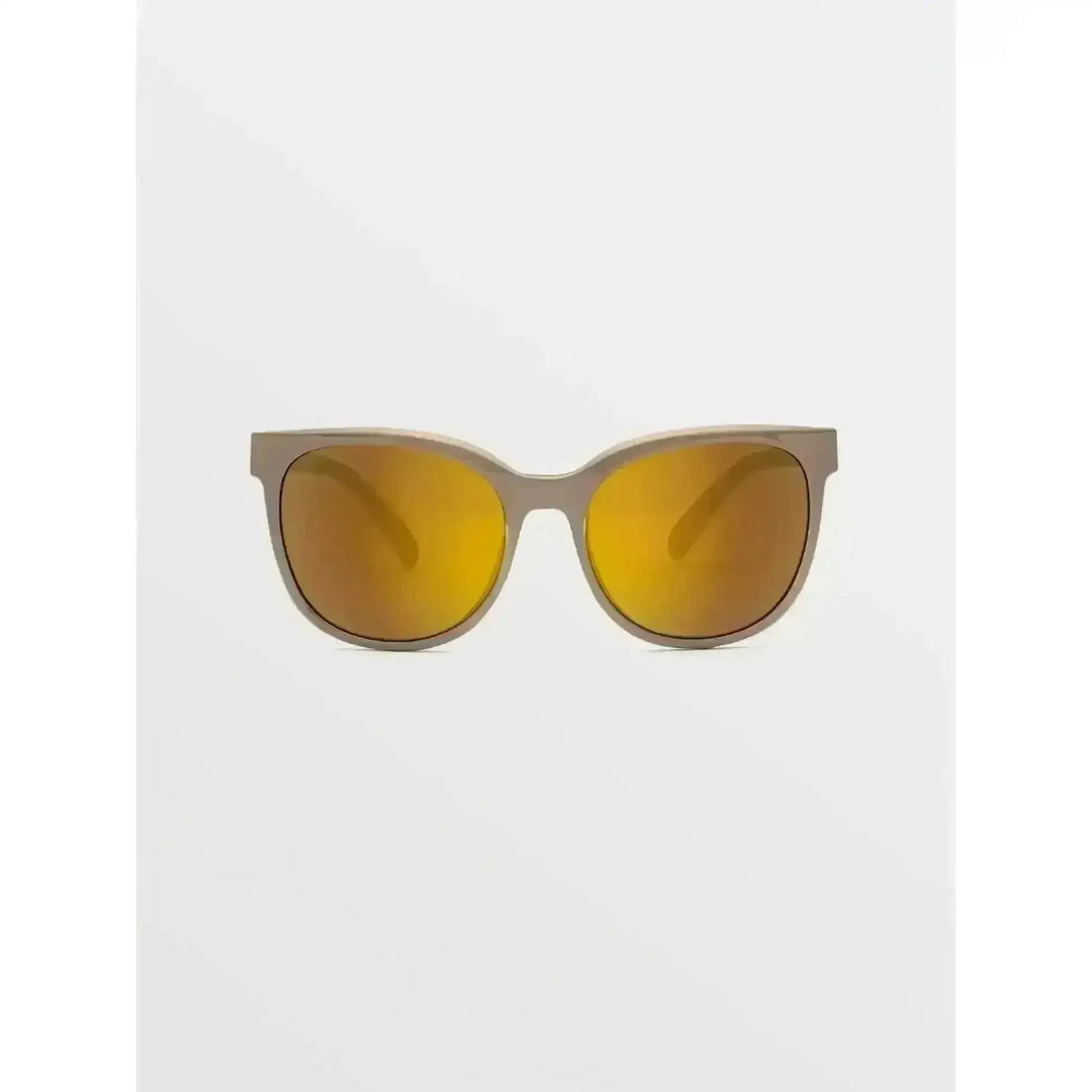 VOLCOM WOMENS GARDEN SUNGLASSES Gloss Earth Gold Mirror 