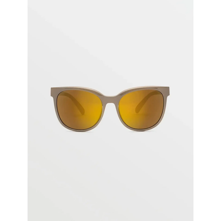 VOLCOM WOMENS GARDEN SUNGLASSES Gloss Earth Gold Mirror 