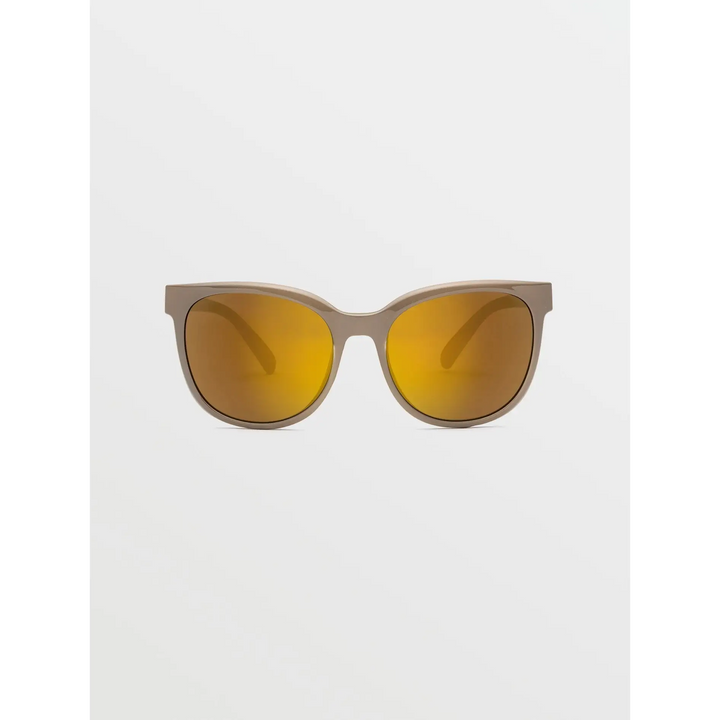 VOLCOM WOMENS GARDEN SUNGLASSES Gloss Earth Gold Mirror 