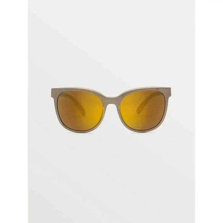 VOLCOM WOMENS GARDEN SUNGLASSES Gloss Earth Gold Mirror 