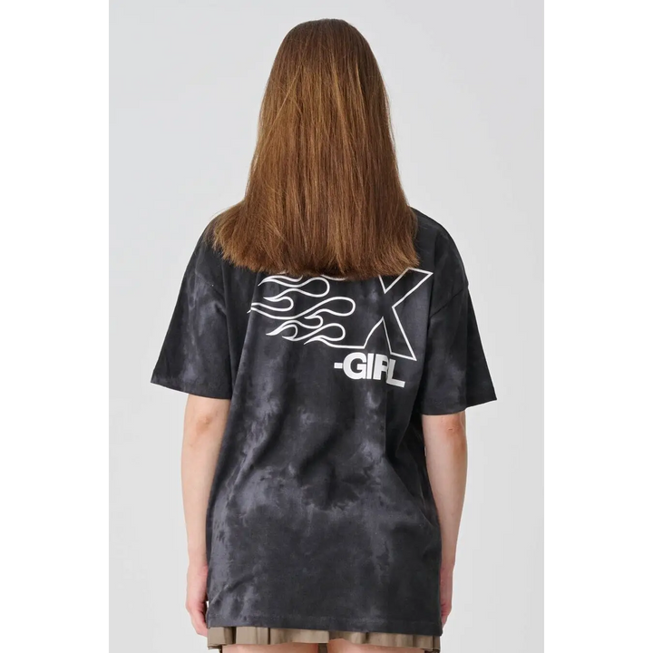 X-Girl Burning X Logo Relaxed T-Shirt 