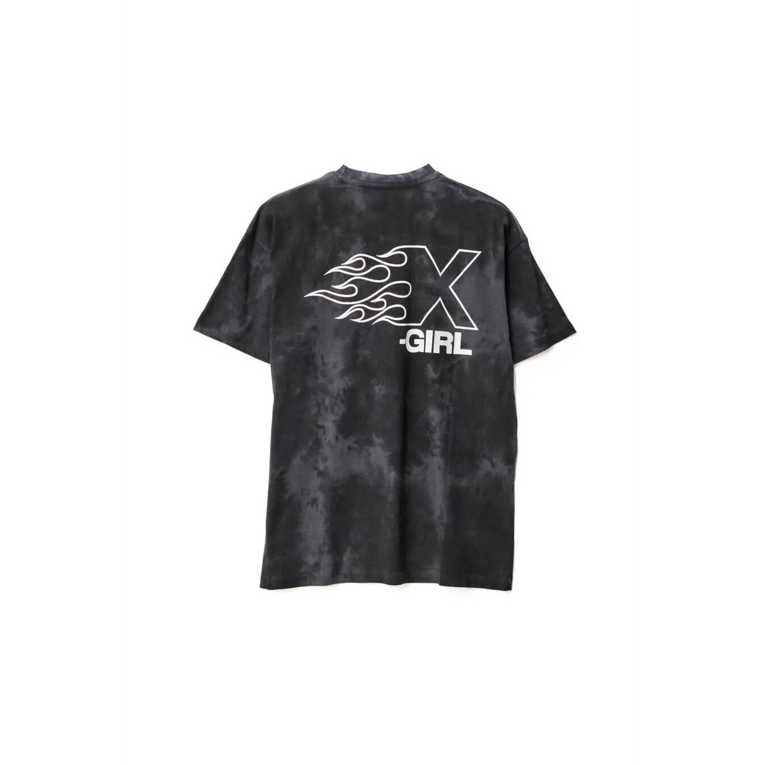 X-Girl Burning X Logo Relaxed T-Shirt 