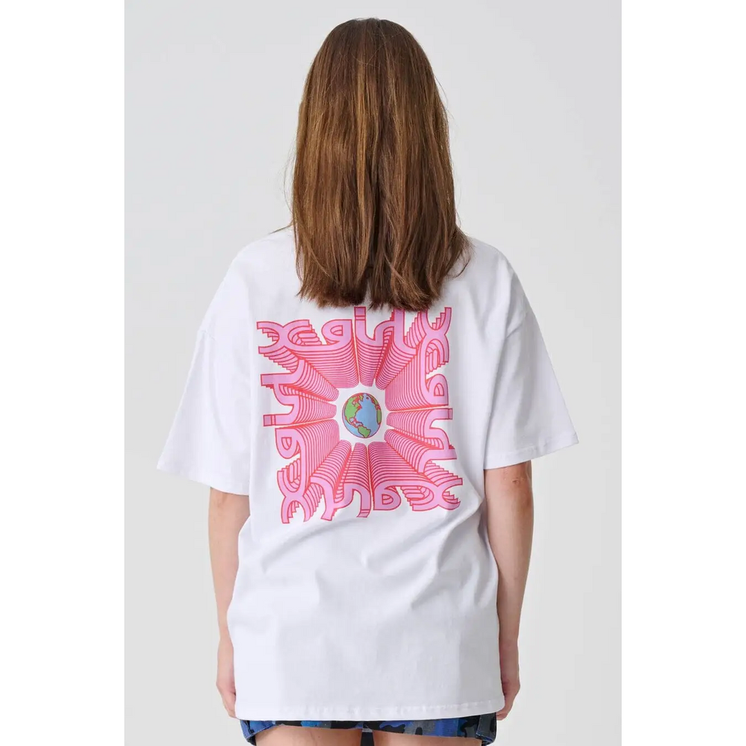 X-Girl Earth & Mills Relaxed T-Shirt White 6 
