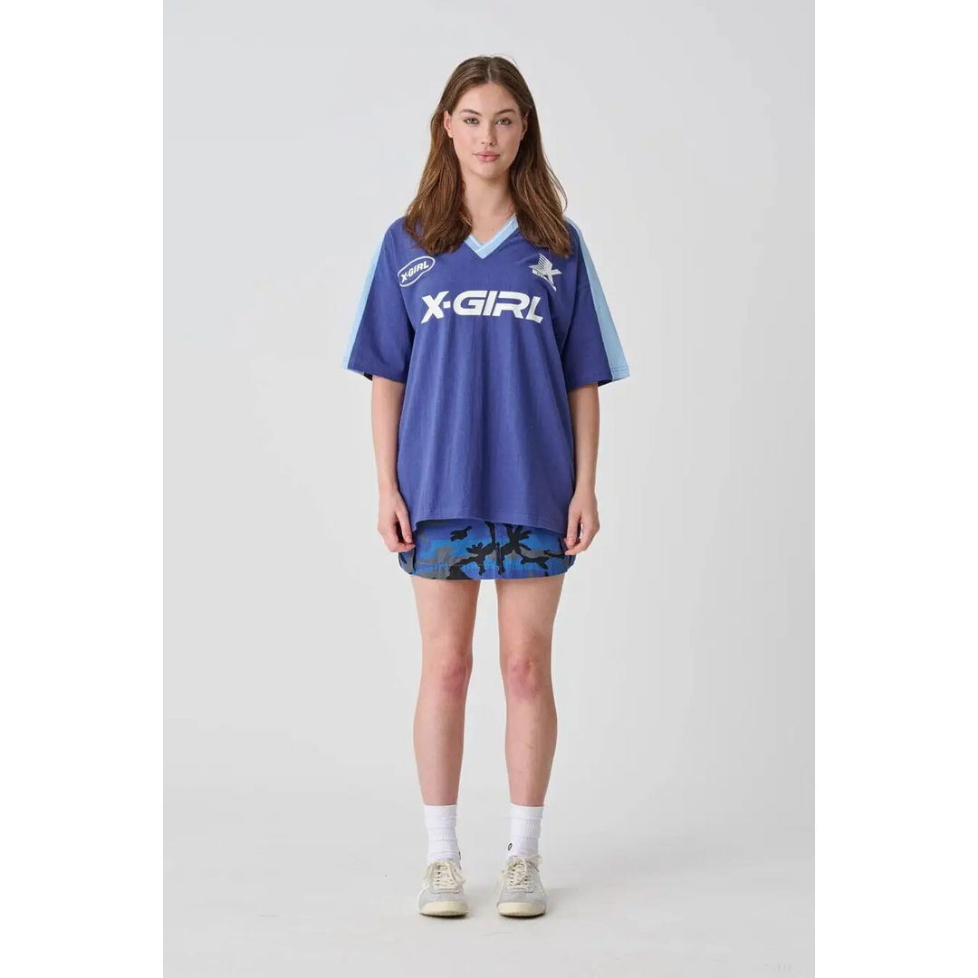X-Girl Sport V Neck Relaxed T-Shirt 