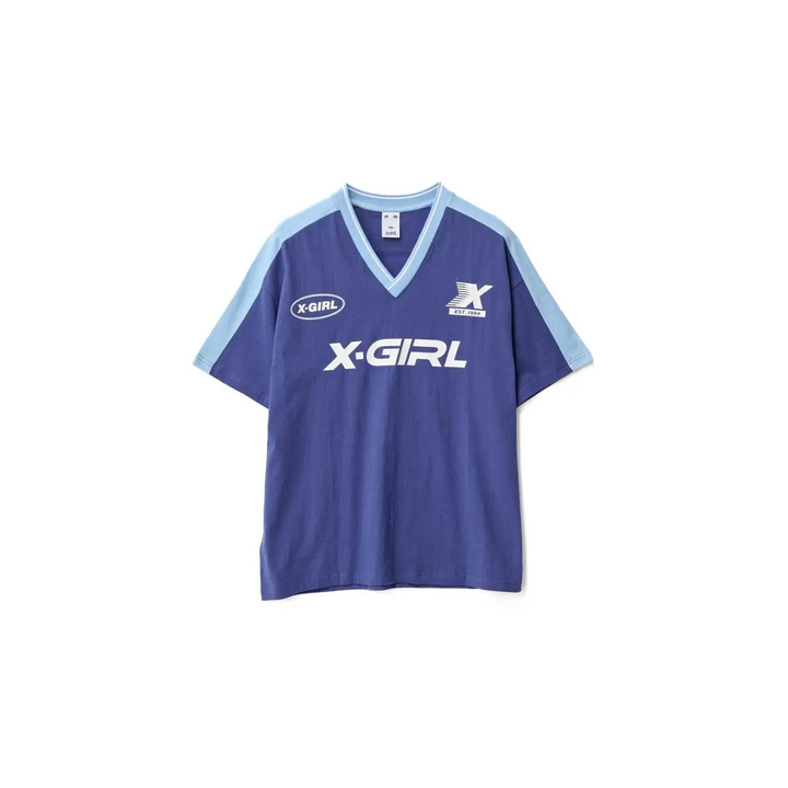 X-Girl Sport V Neck Relaxed T-Shirt 