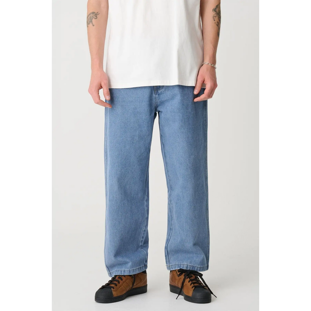 X-Large 91 Bull Denim Pants - Mid Blue 