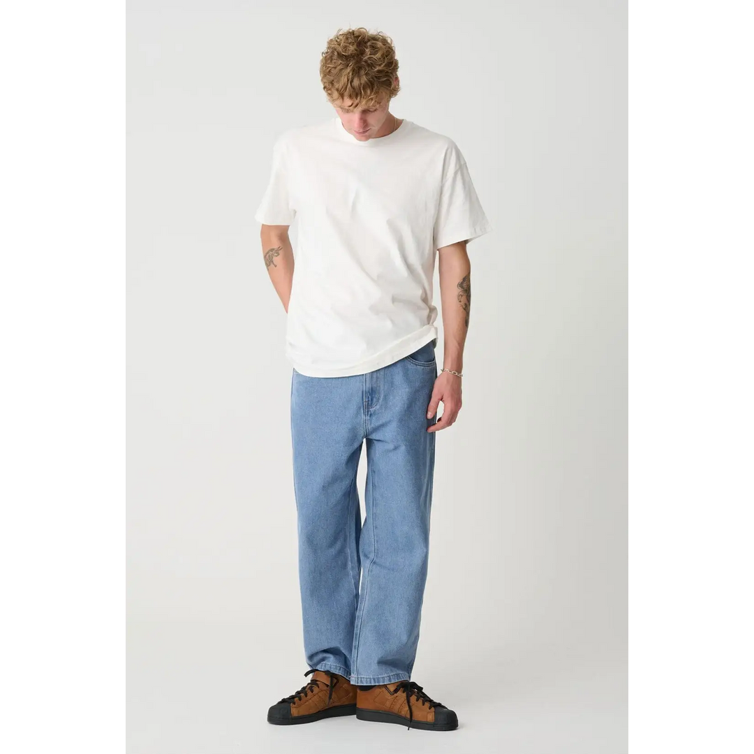X-Large 91 Bull Denim Pants - Mid Blue 