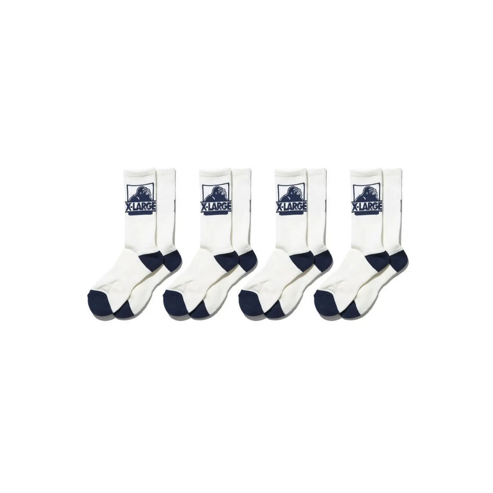 X-Large CLassic OG Socks 4-Pack White 