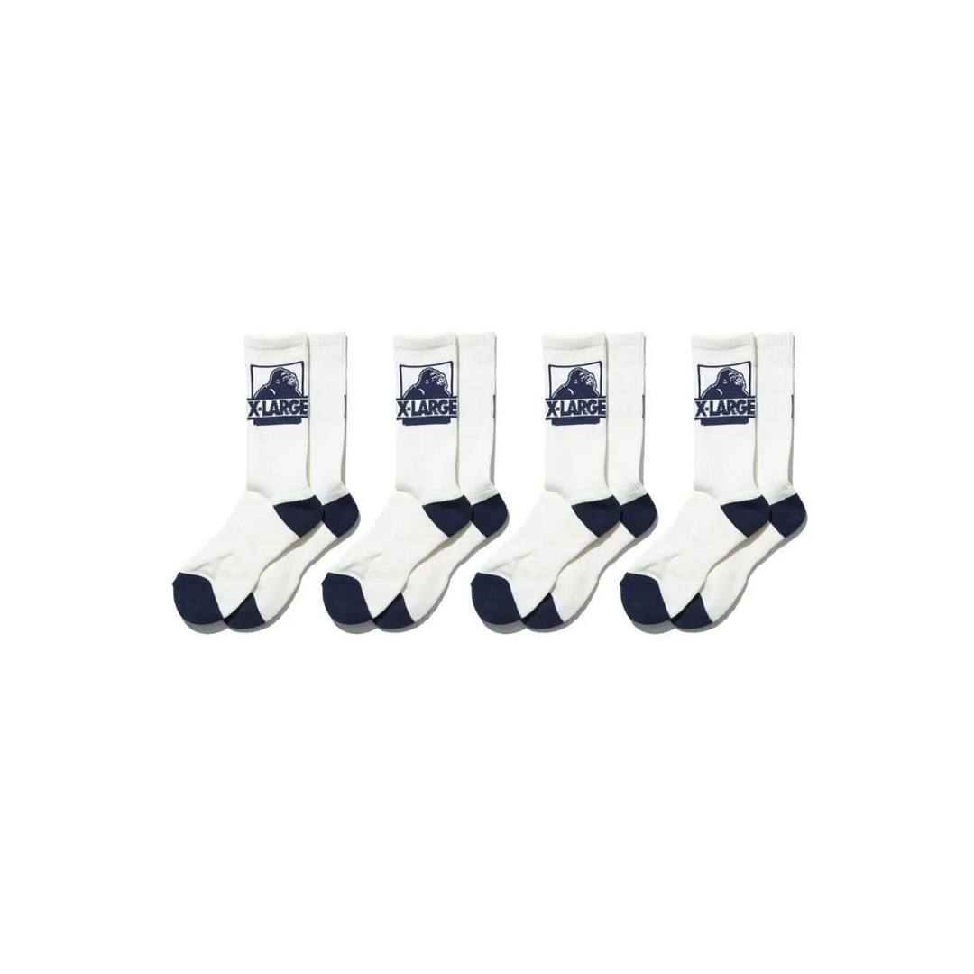 X-Large CLassic OG Socks 4-Pack White 