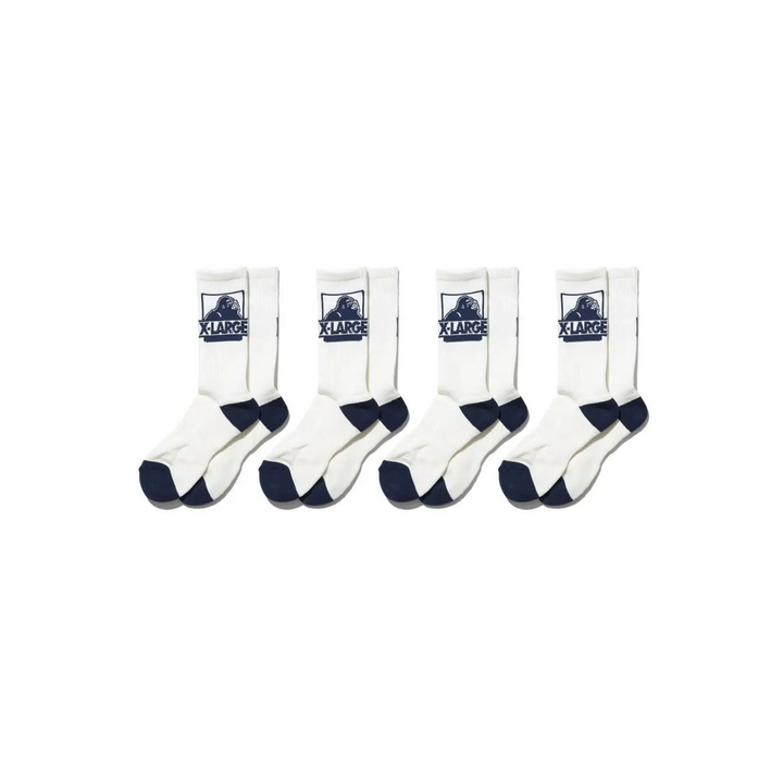 X-Large CLassic OG Socks 4-Pack White 