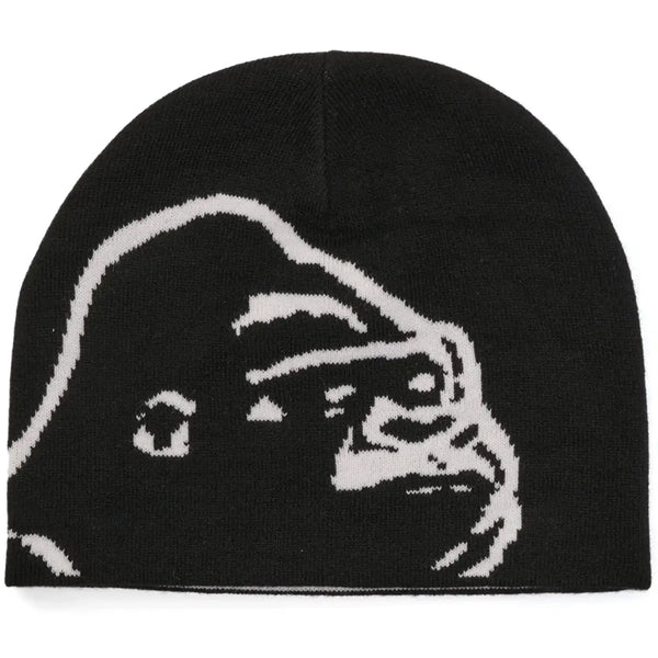 X-Large Gorilla Skull Beanie - Black