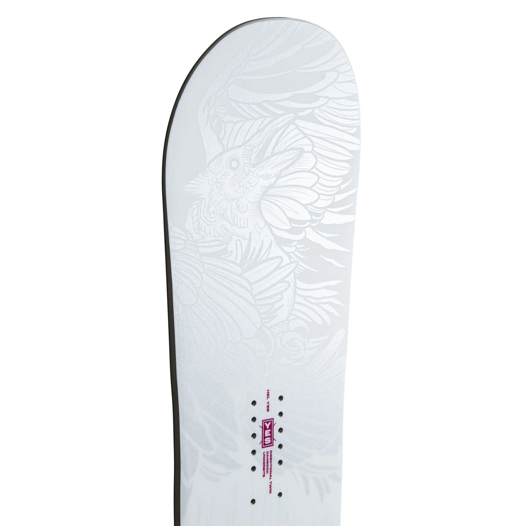 hel yes womens snowboard Women's Yes 2026 146 but not rigid to where its riding you down the hill YES Hel Yes. Snowboard 2027
