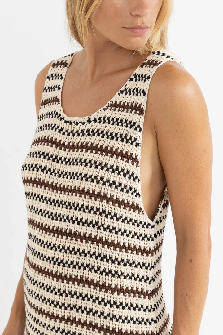 Rhythm Tami Stripe Scoop Neck Mini Dress