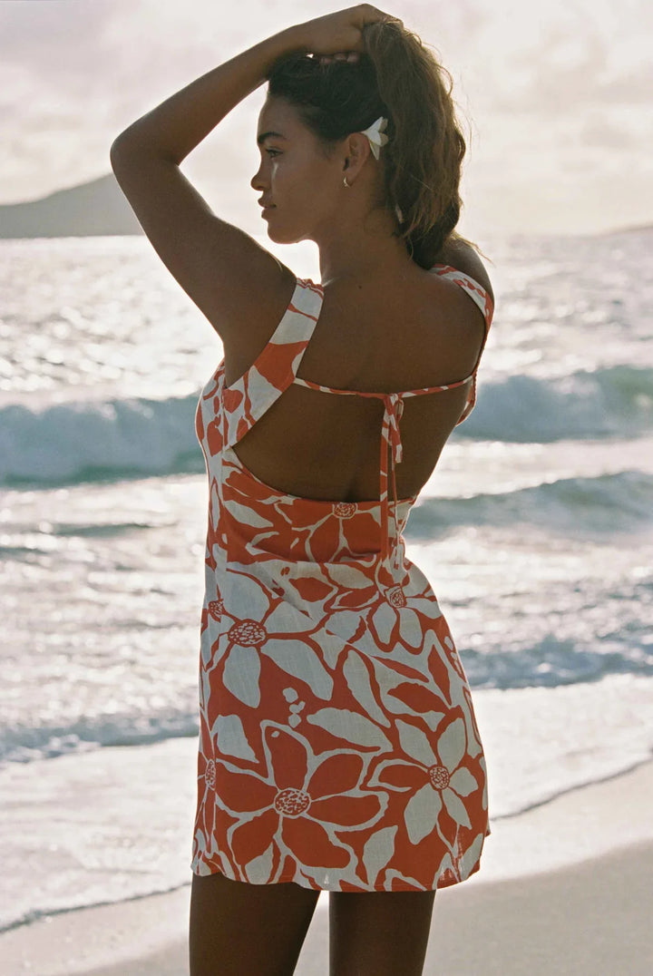 Rhythm Poppy Tie Back Mini Dress