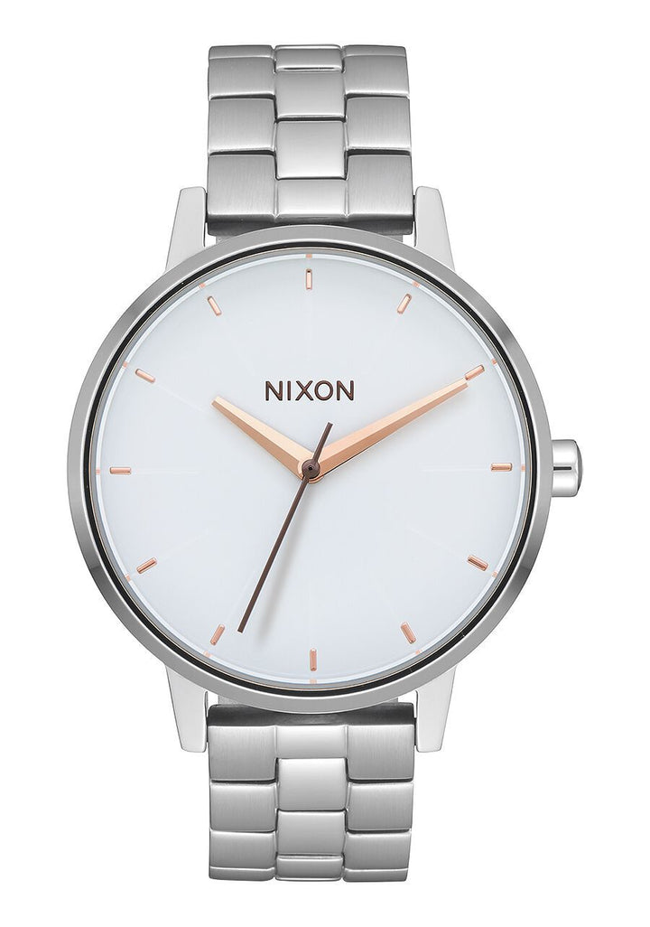 NIXON KENSINGTON WATCH Silver White Rose Gold 