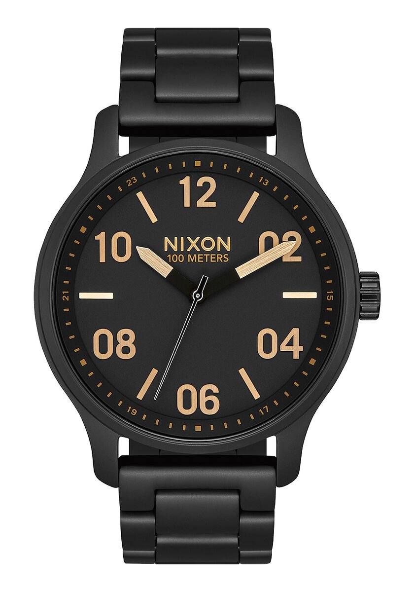 NIXON PATROL WATCH Matte Black Gold 