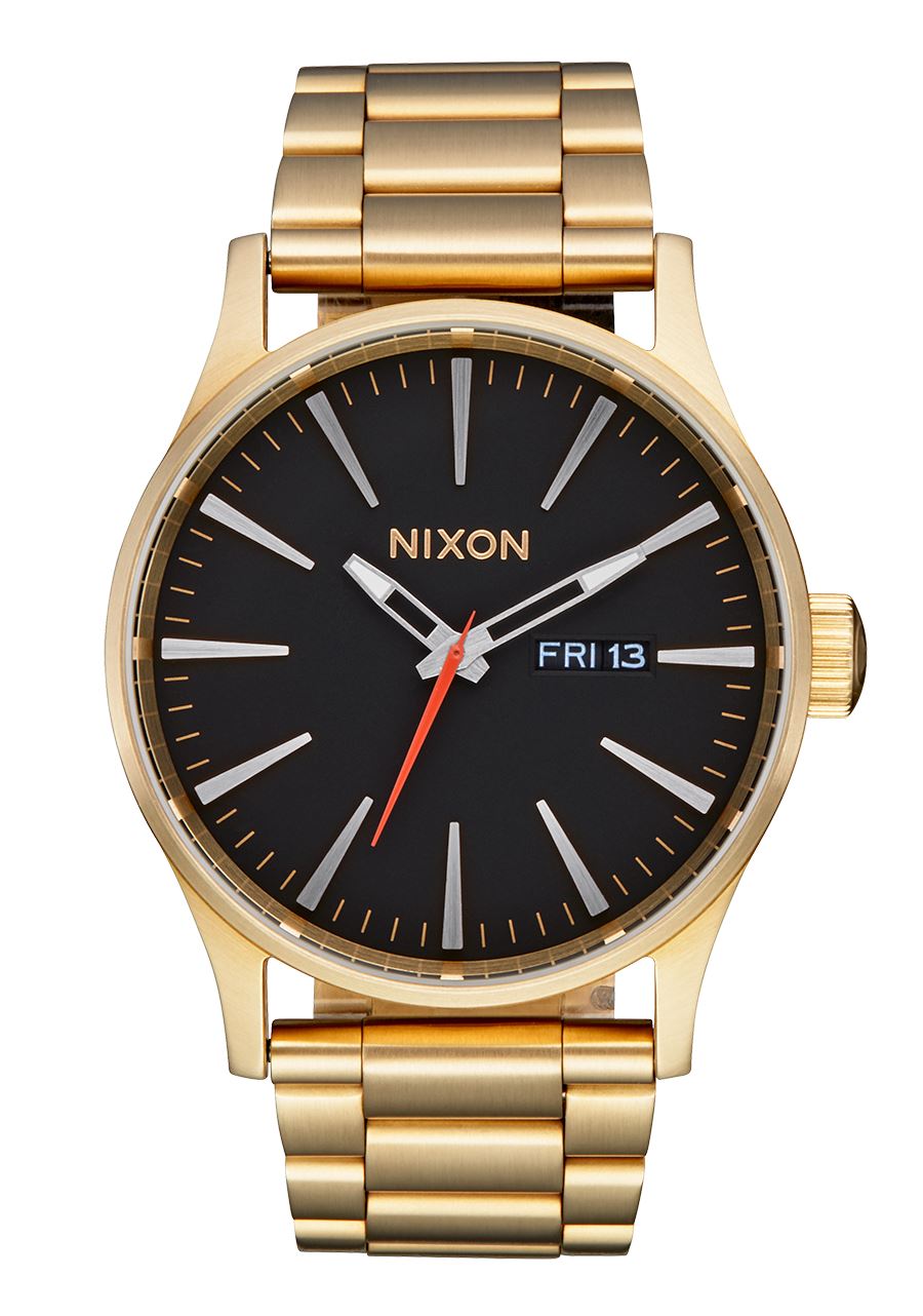 Nixon Sentry Stainless Steel Watch Yellow Gold / Black 