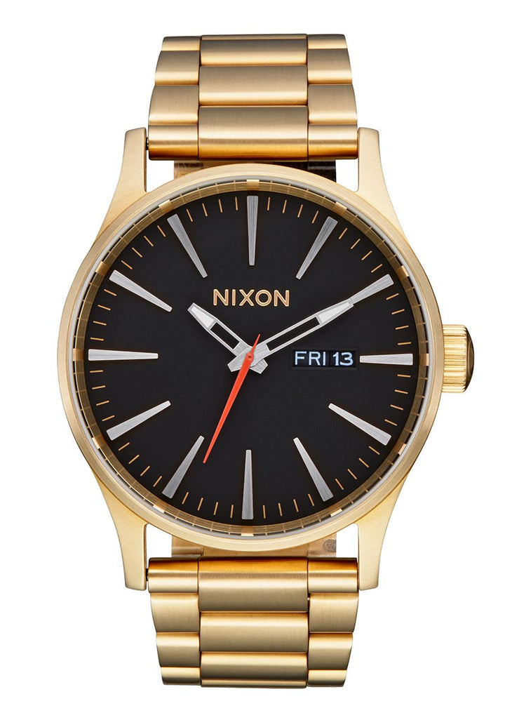 Nixon Sentry Stainless Steel Watch Yellow Gold / Black 