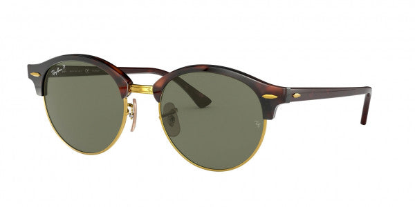 Ray-Ban Clubround Classic Sunglasses Red Havana / G15 Green 