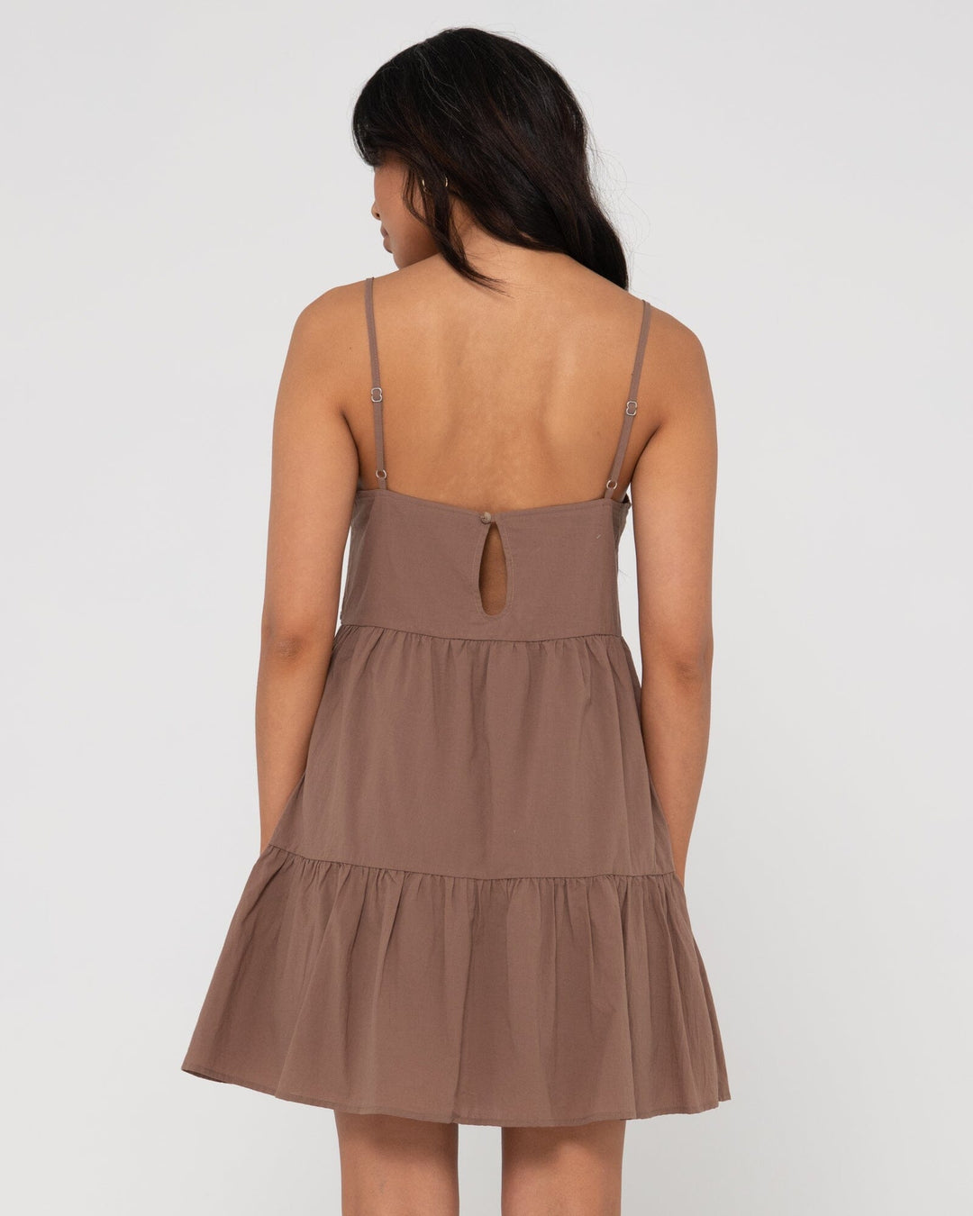 Rusty Heather Tiered Slip Dress 